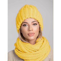 Шапка бини INVERNO Зима, размер 54-58, Желтый