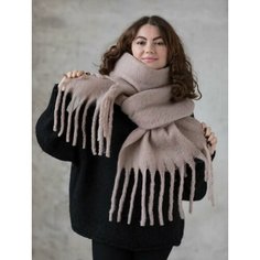 Шарф AKAYO,200х40 см, коричневый