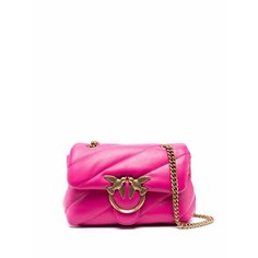 Сумка кросс-боди Pinko, фактура стеганая, темно-розовый