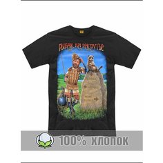 Футболка RexTex Рыбалка, размер 52, черный
