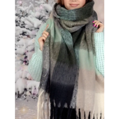 Шарф Cashmere,255х38 см, one size, коричневый
