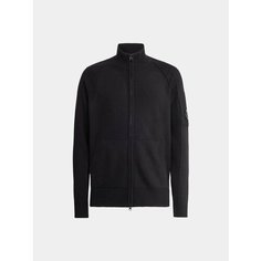 Кардиган C.P. COMPANY Lambswool Zipped, размер 48, , чёрный