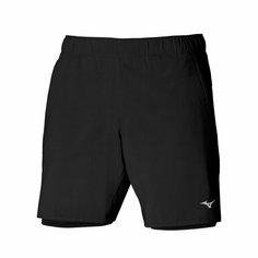 Шорты Mizuno CORE 7.5 2in1, размер L, черный