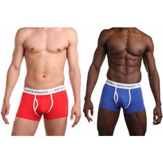 Трусы , комплект из 2 шт., размер XXXL, красный/синий S