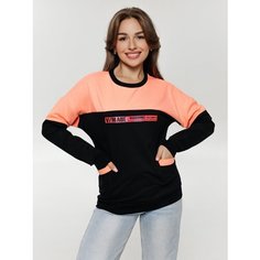 Свитшот LOVETEX.STORE, размер 48, , черный/розовый