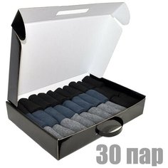 Носки RexTex, комплект, 30 пар, размер 41-47, синий, черный, серый