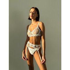 Комплект нижнего белья Цветочек ML, размер M, белый Mela Rossa