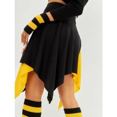 Юбка Lesnikova Design, размер 40-44, черный/желтый