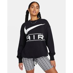 Лонгслив спортивный NIKE, размер S, , черный/белый