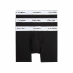 Трусы CALVIN KLEIN BOXER BRIEF 3PK, комплект из 3 шт., размер S, черный
