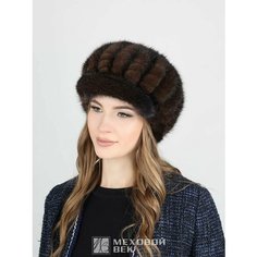 Шапка Меховой век, размер 56-58, коричневый