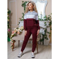 Костюм спортивный NSD-STYLE, размер 48, бордовый