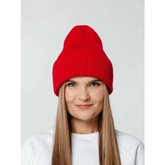 Шапка бини teplo, размер универсальный, красный Тепло