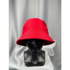 Панама бини Панама мужская женская летняя однотонная, размер one size, красный Ganalyly