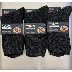 Носки OSKO, комплект, 3 пары, размер 41-47, черный