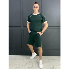 Комплект одежды Jools Fashion летний спортивный с шортами для занятия спортом, размер 54, зеленый