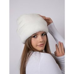 Шапка бини , размер 58-59-60, белый Нет бренда