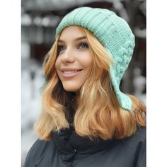 Шапка ушанка LUCHIORADO, размер 56/58, зеленый