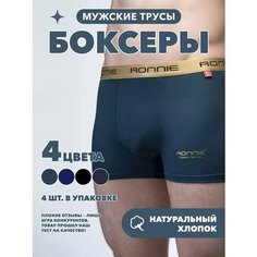 Трусы Ronnie, размер 2XL, серый, черный, синий