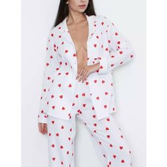 Пижама Mimi Pajamas New, размер XL, белый/красный