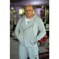 Толстовка Inferno Style Толстовка Косая молния INFERNO style Т-002-000, размер 2XL, , серый меланж