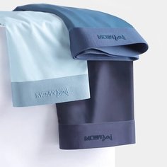 Трусы MiiOW, комплект из 3 шт., размер 4XL, синий/голубой/светло-синий