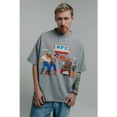 Футболка RETRIKA, размер Extra Oversize, серый..