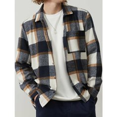 Рубашка , размер L, синий U.M.Wear