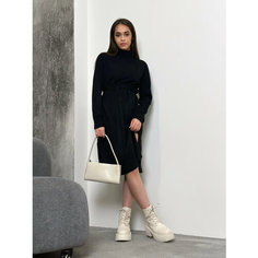 Платье MATRESHKA_LOVE Теплое трикотажное женское платье MATRESHKA_LOVE, размер one size, чёрный