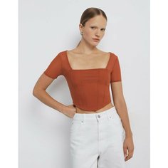 Топ Gloria Jeans, размер XS (38-40), терракотовый