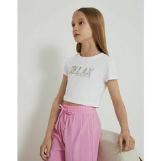 Кроп-топ Gloria Jeans GJ COOL, размер 14-16л/164-170, белый