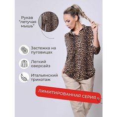 Рубашка Gabriela, размер 50, коричневый