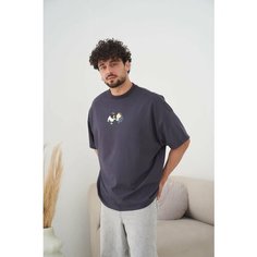 Футболка RETRIKA, размер Standard, серый, черный