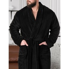 Халат LUXS LIFE, размер 54-56, черный