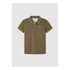 Поло Pepe Jeans, размер 12 лет, оливковый