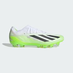 Бутсы adidas, размер 8 UK, cloud white/core black/lucid lemon
