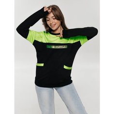 Свитшот LOVETEX.STORE, размер 48, , черный/зеленый