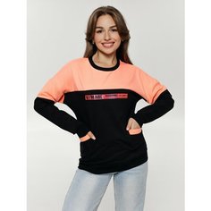 Свитшот LOVETEX.STORE, размер 50, , черный/розовый