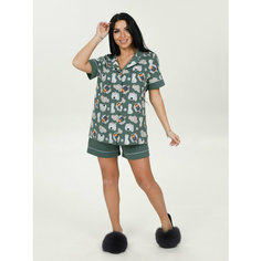 Пижама для кормящих мам LOVETEX.STORE, размер 42-44, зеленый
