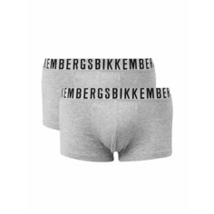 Трусы BIKKEMBERGS Essential, комплект из 2 шт., размер 2XL, серый..