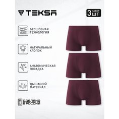 Трусы Teksa 3 пары, комплект из 3 шт., размер M, bordeaux