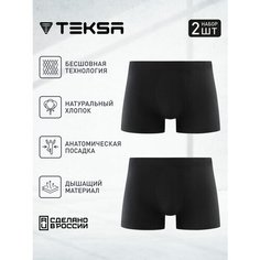 Трусы Teksa 2 пары, комплект из 2 шт., размер L, black