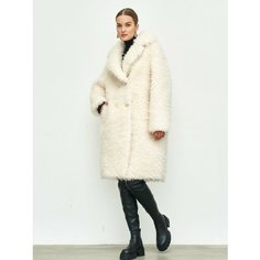Шуба чебурашка silverfox, размер 52, молочный