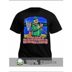 Футболка RexTex Рыбалка, размер 52, черный