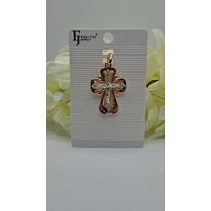 Подвеска, искусственный камень, золотистый No Brand