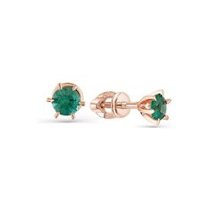 Серьги Master Brilliant, красное золото, 585 проба, изумруд Мастер Бриллиант