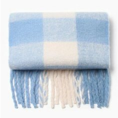Шарф Cashmere,255х38 см, one size, голубой