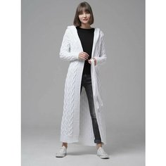 Кардиган eve moda.m, размер 44-46, , белый