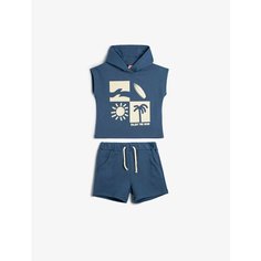 Комплект одежды KOTON, размер 9-12 месяцев, синий