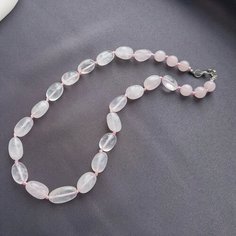 Бусы Камни Елены, розовый кварц, длина 52 см